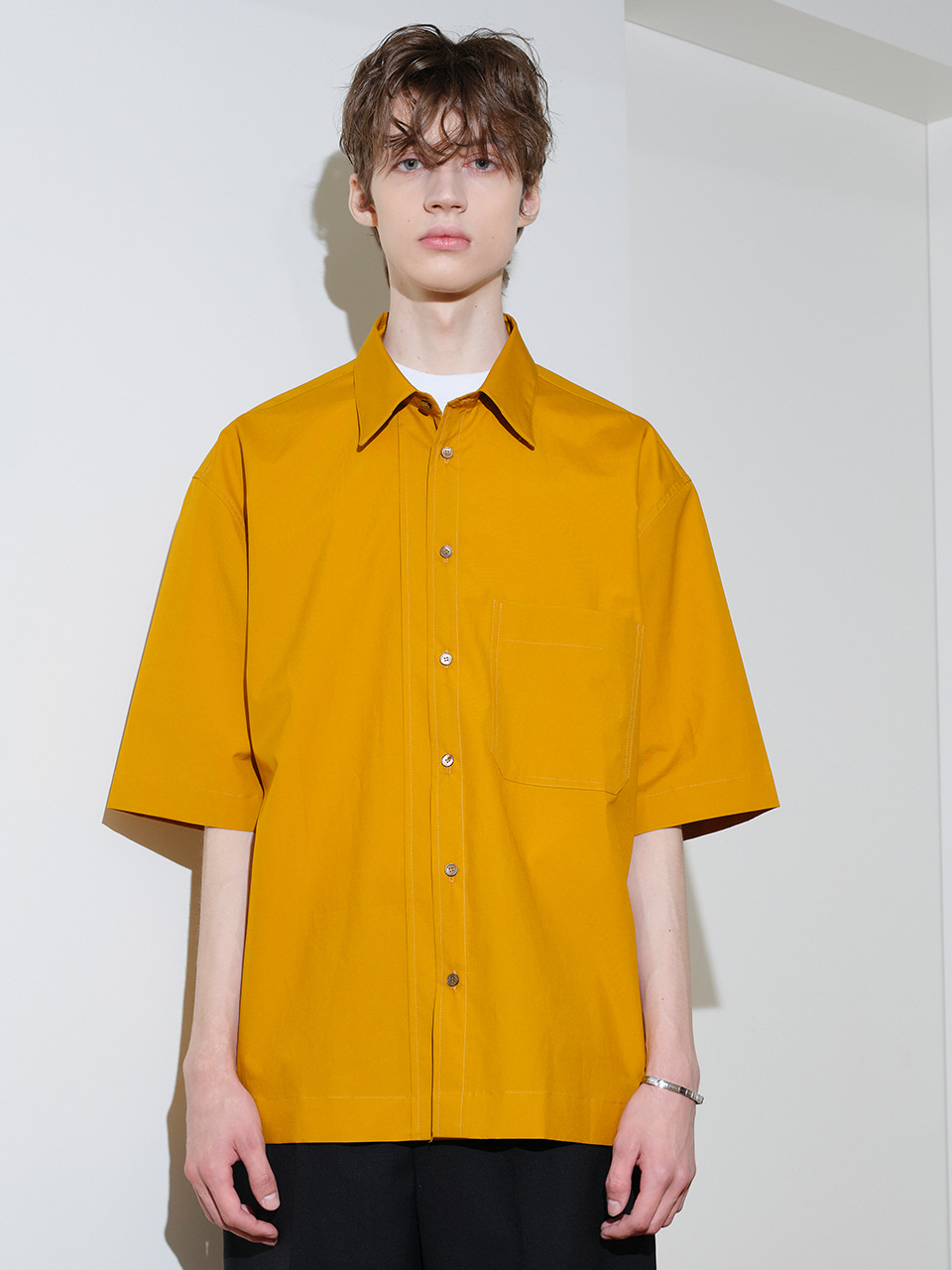IEY - [SM21] OVERSIZE SHORT SLEEVES SHIRTS Yellow
