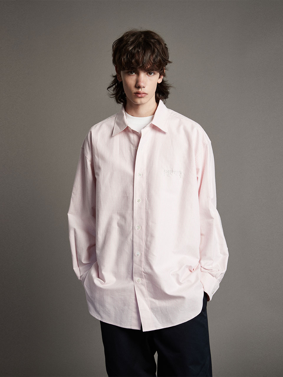 IEY - OVER STRIPES SHIRTS Pink