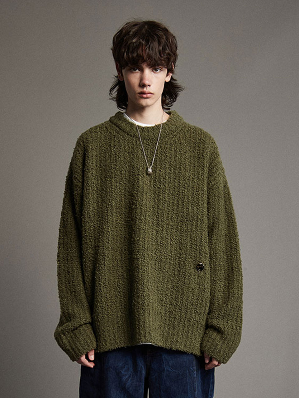 IEY - BRITISH PULL OVER KNIT Olive