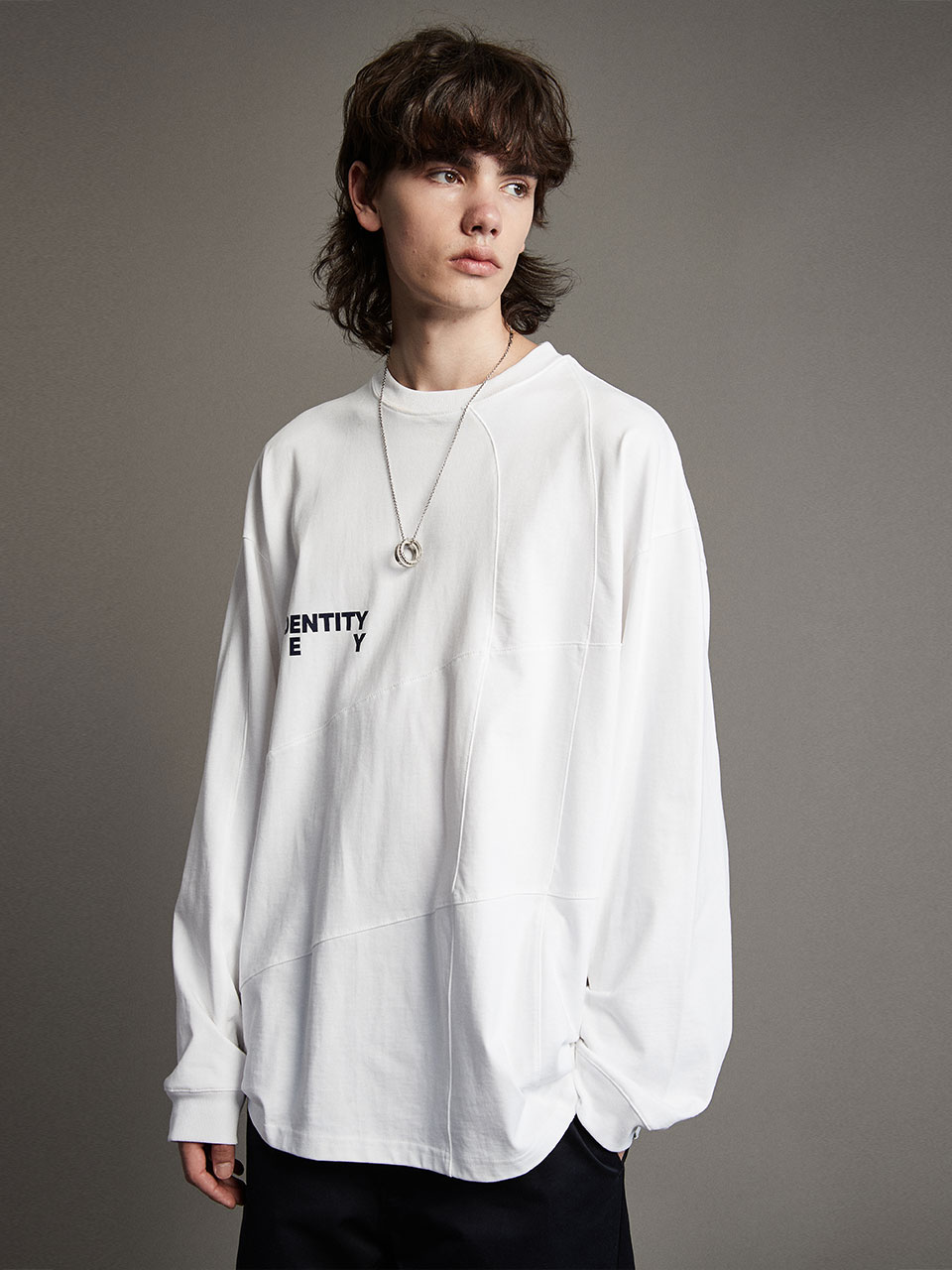 IEY - PUZZLE LONG SLEEVES T-SHIRTS White