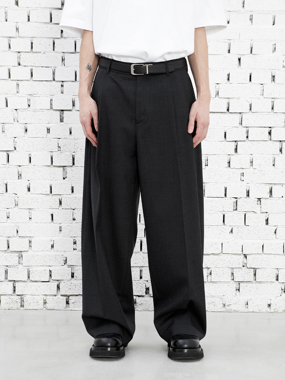 IEY - MAXI TAILORED PANTS Chacoal
