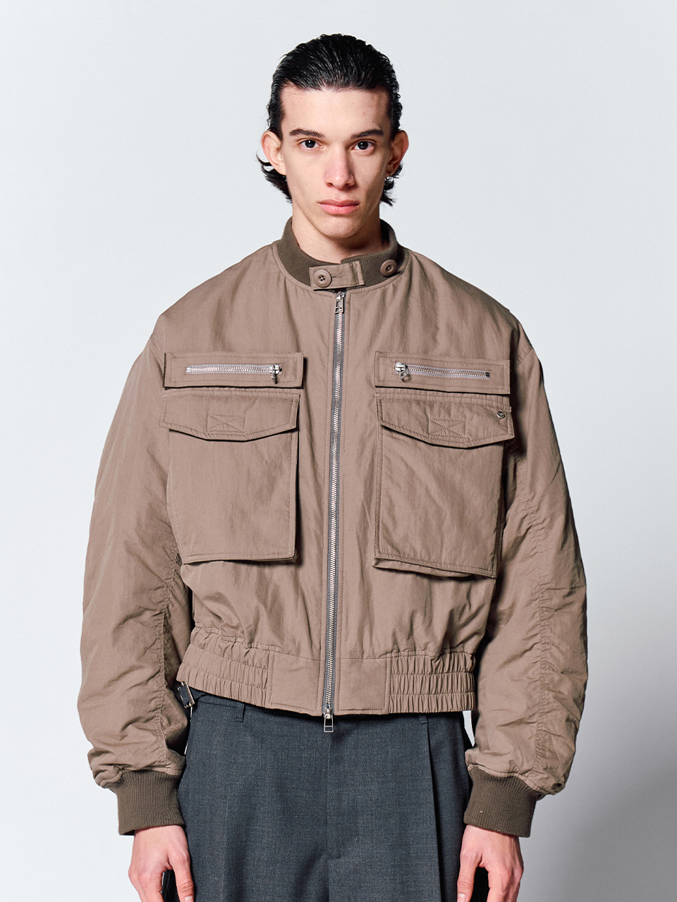 IEY - HUNTING BOMBER JACKET Brown